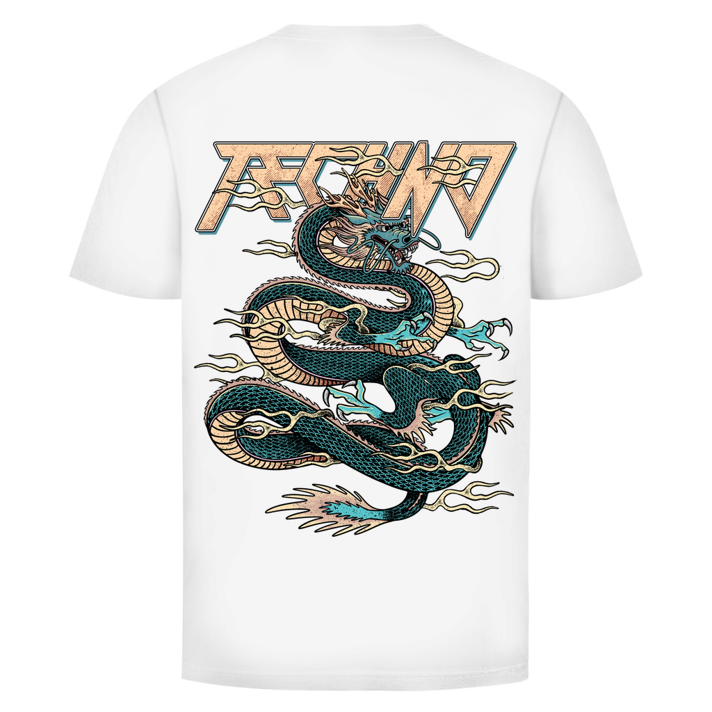 Techno Dragon Basic Shirt aus Bio-Baumwolle | White