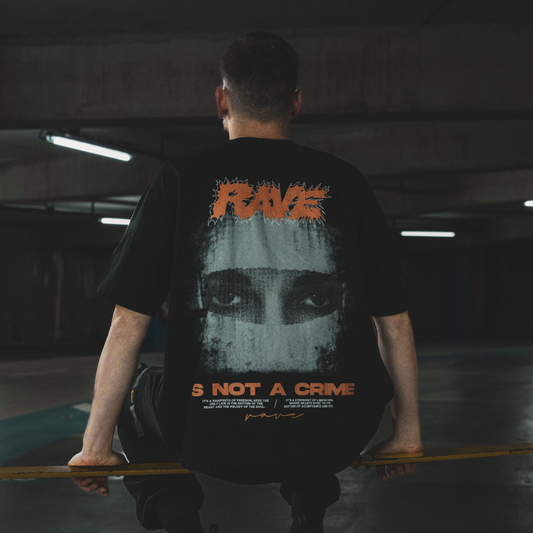 Camiseta oversize, unisex, para raves