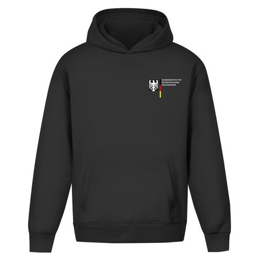 Bundesinstitut – Sudadera con capucha oversize, unisex | Negro azabache