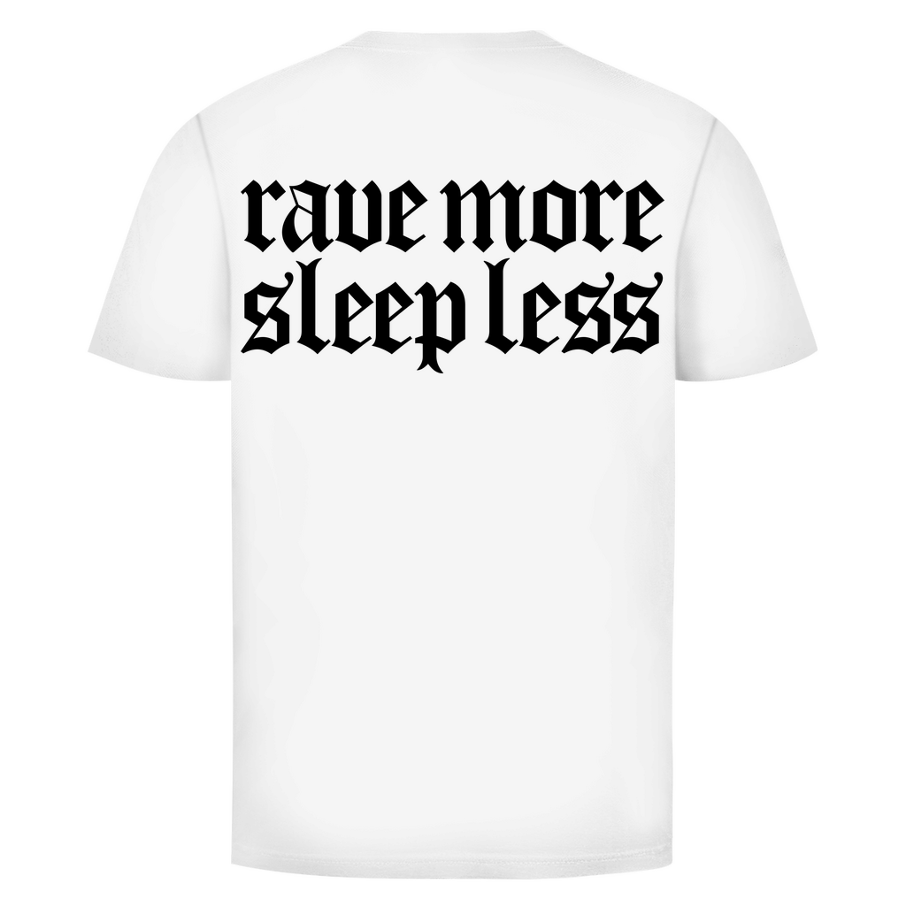 Rave T Shirt aus Bio-Baumwolle mit normaler Passform | White