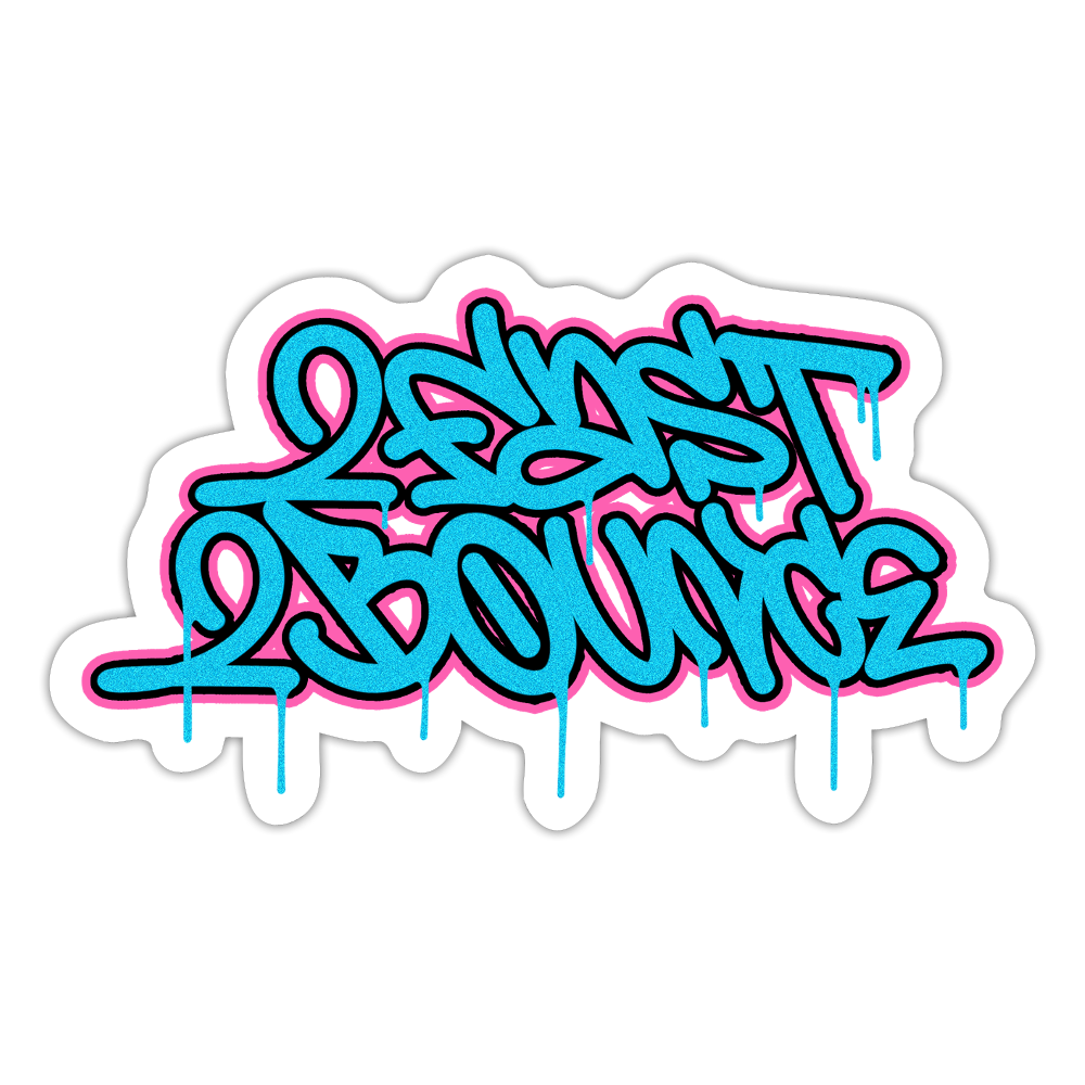 2Fast2Bounce (Sticker) - Mattweiß