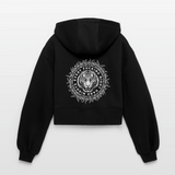 Every fuckin night (oversized cropped hoodie) - Schwarz