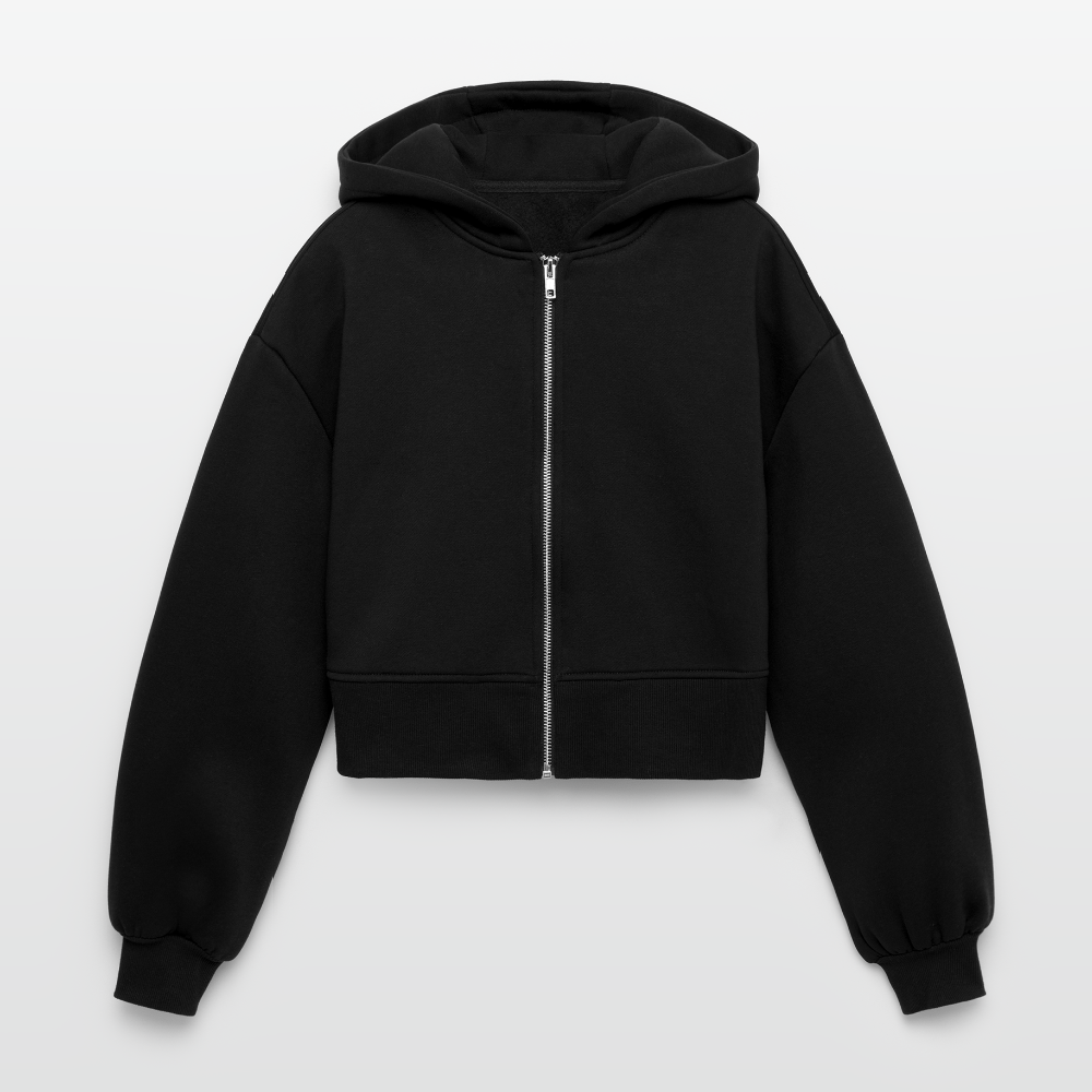 Backyard Raver (oversized cropped hoodie) - Schwarz