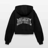 Ax Hard Nights (oversized cropped hoodie) - Schwarz