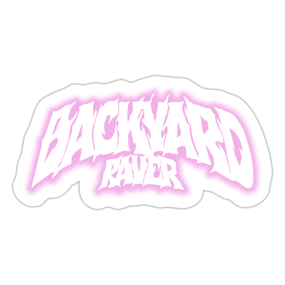 Backyard Raver (Sticker) - Mattweiß