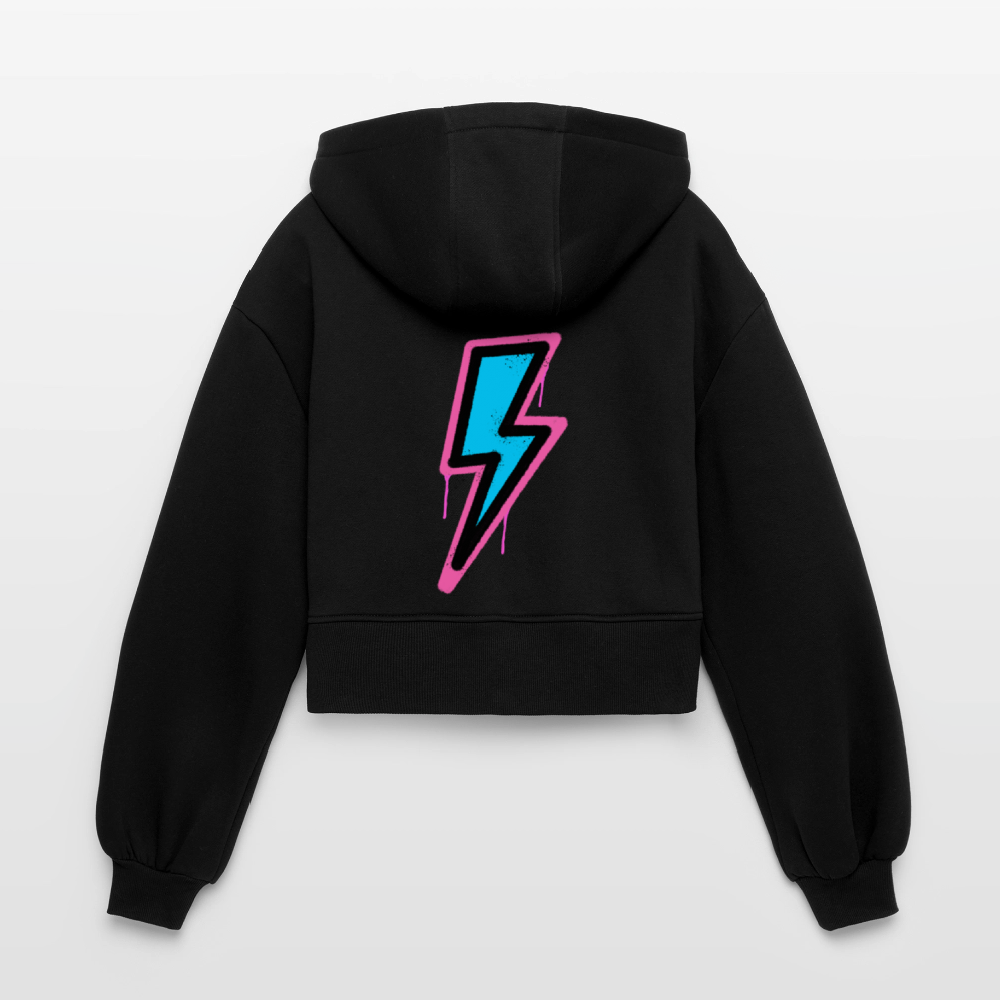 2Fast2Bounce (oversized cropped hoodie) - Schwarz