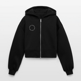 Every fuckin night (oversized cropped hoodie) - Schwarz