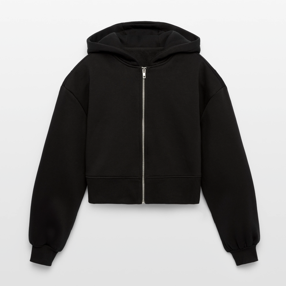 Techno Sport (Oversized Cropped Hoodie) - Schwarz