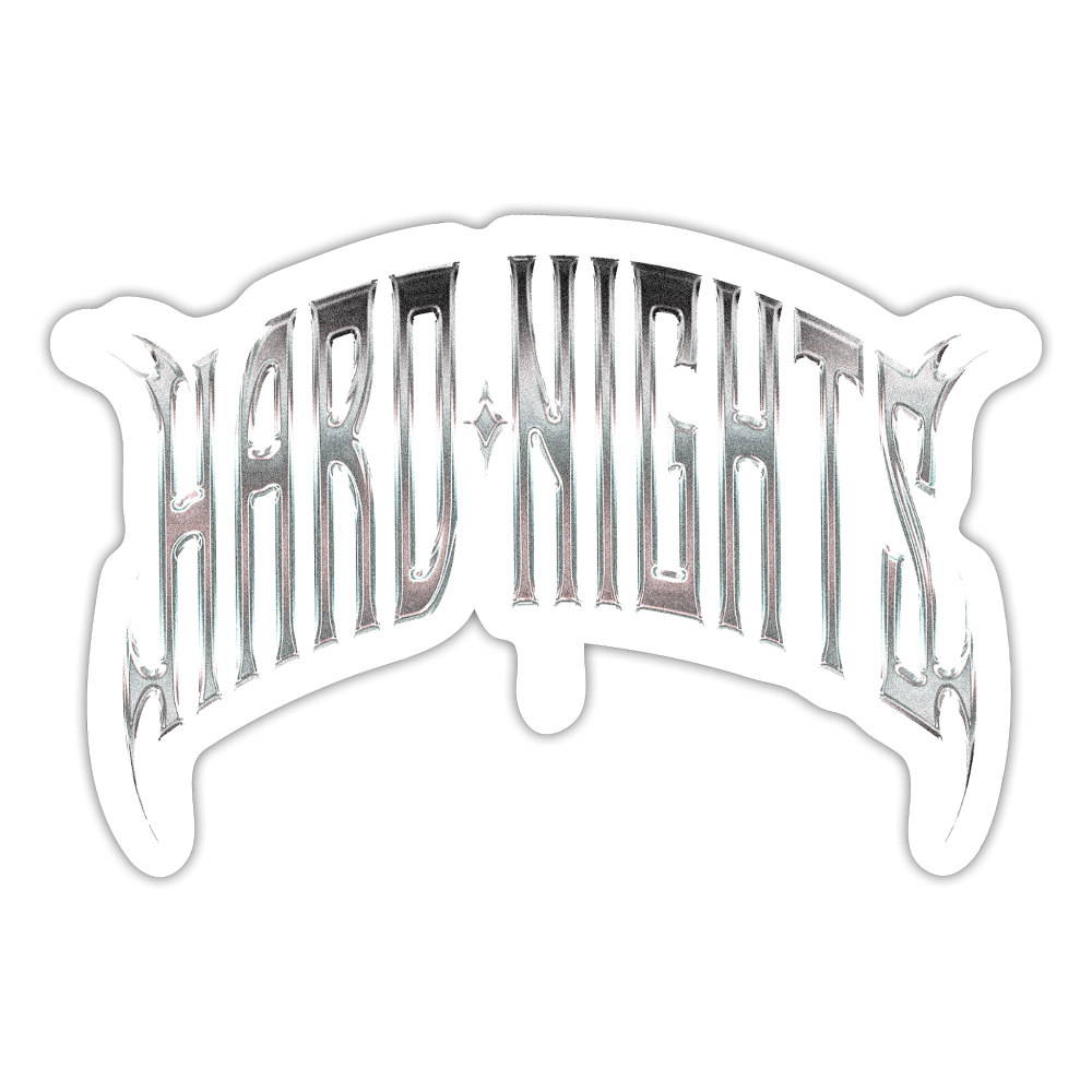 AX Hard Nights (Sticker) - Mattweiß