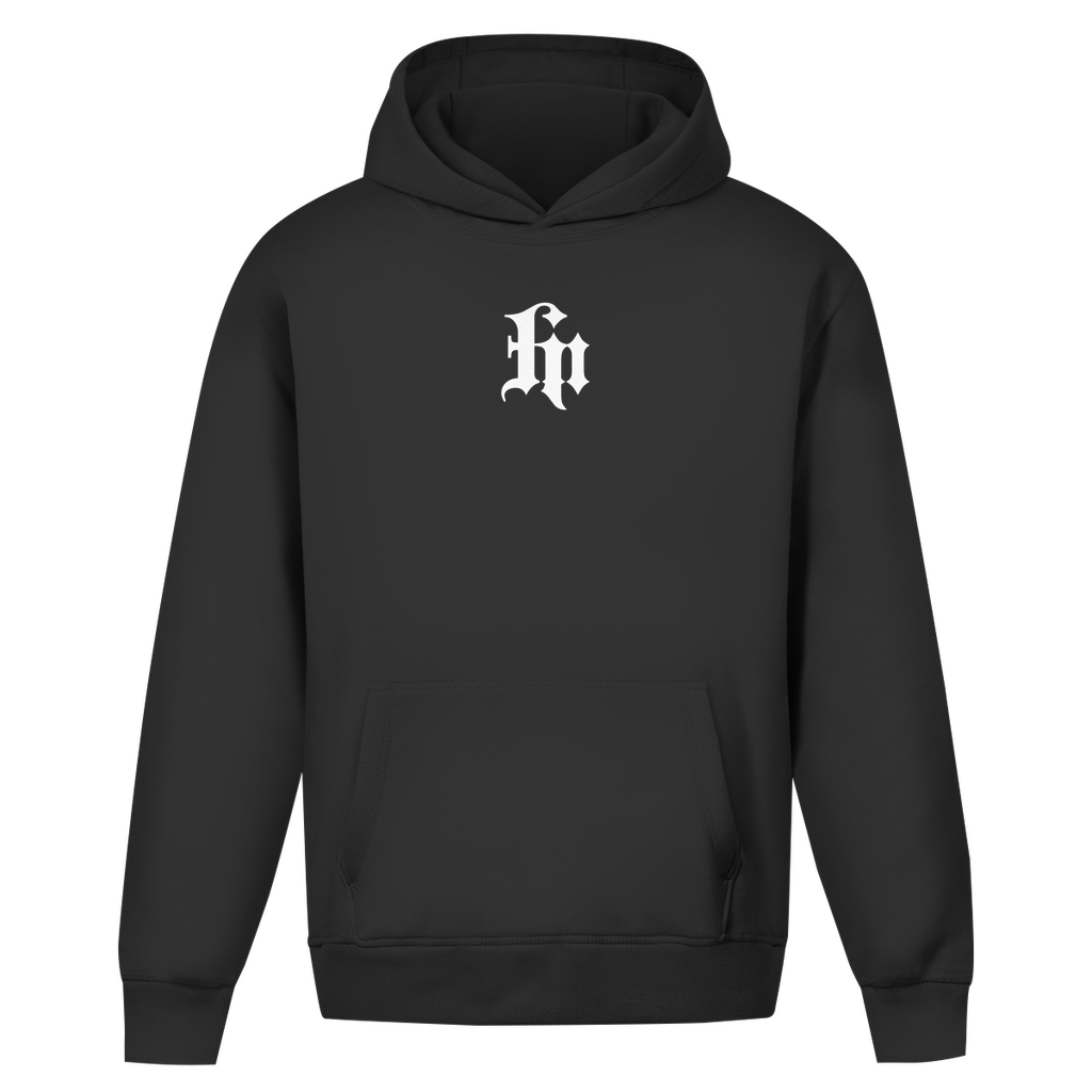 RAW Oversized Hoodie aus 100% Baumwolle | Deep Black
