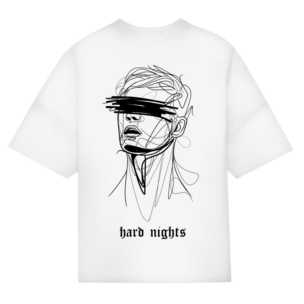 Bio-Baumwolle Oversized Shirt für Techno und Rave | White