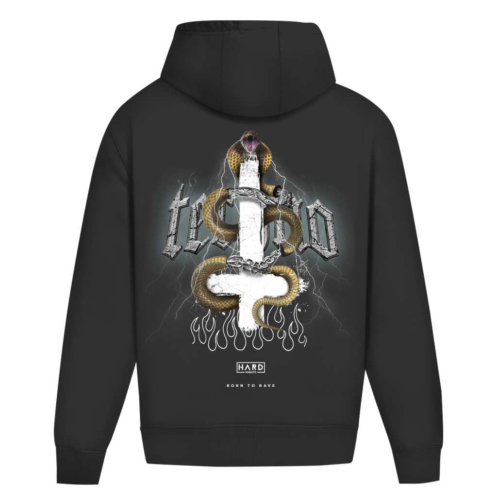 Nacido para delirar (sudadera con capucha de gran tamaño)