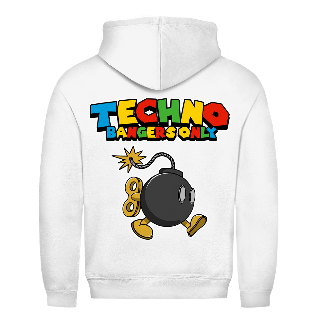 Basic Hoodie aus 100% Baumwolle für Techno und Rave | Arctic White