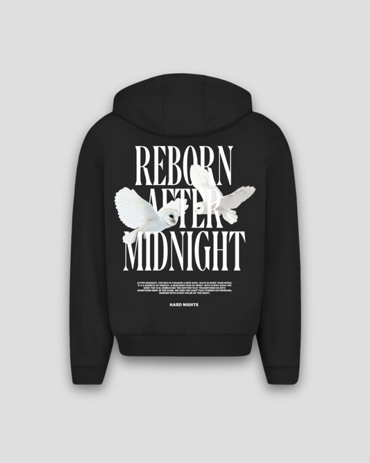 Midnight Owls – Felpa oversize con zip