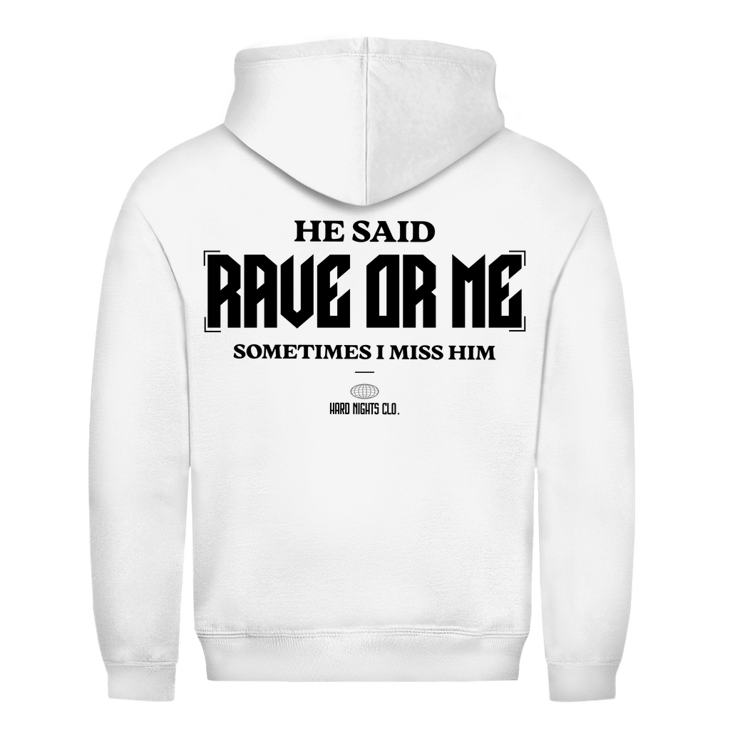 Techno und Rave Oversize Hoodie aus Baumwolle | Arctic White