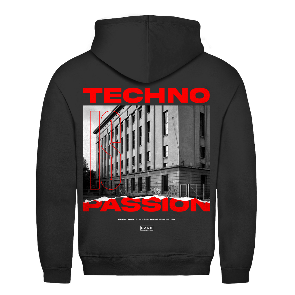 Techno is Passion – Sudadera con capucha básica