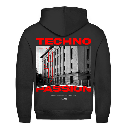 Techno is Passion – Bluza z kapturem basic