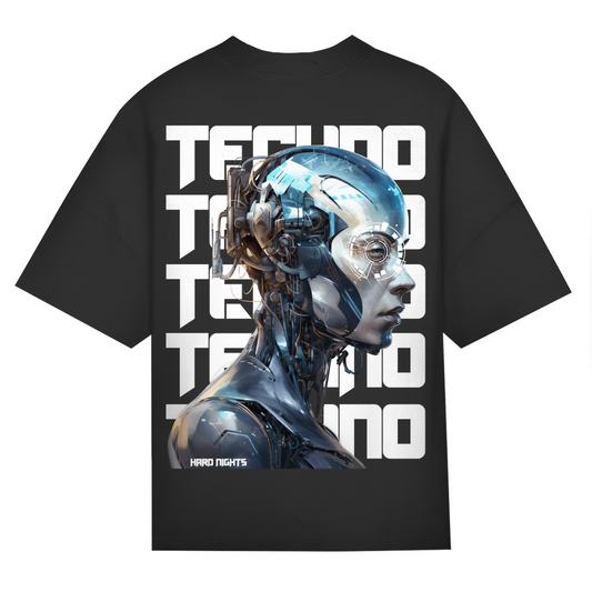 Cosmic Techno – Maglietta oversize, unisex | Nero