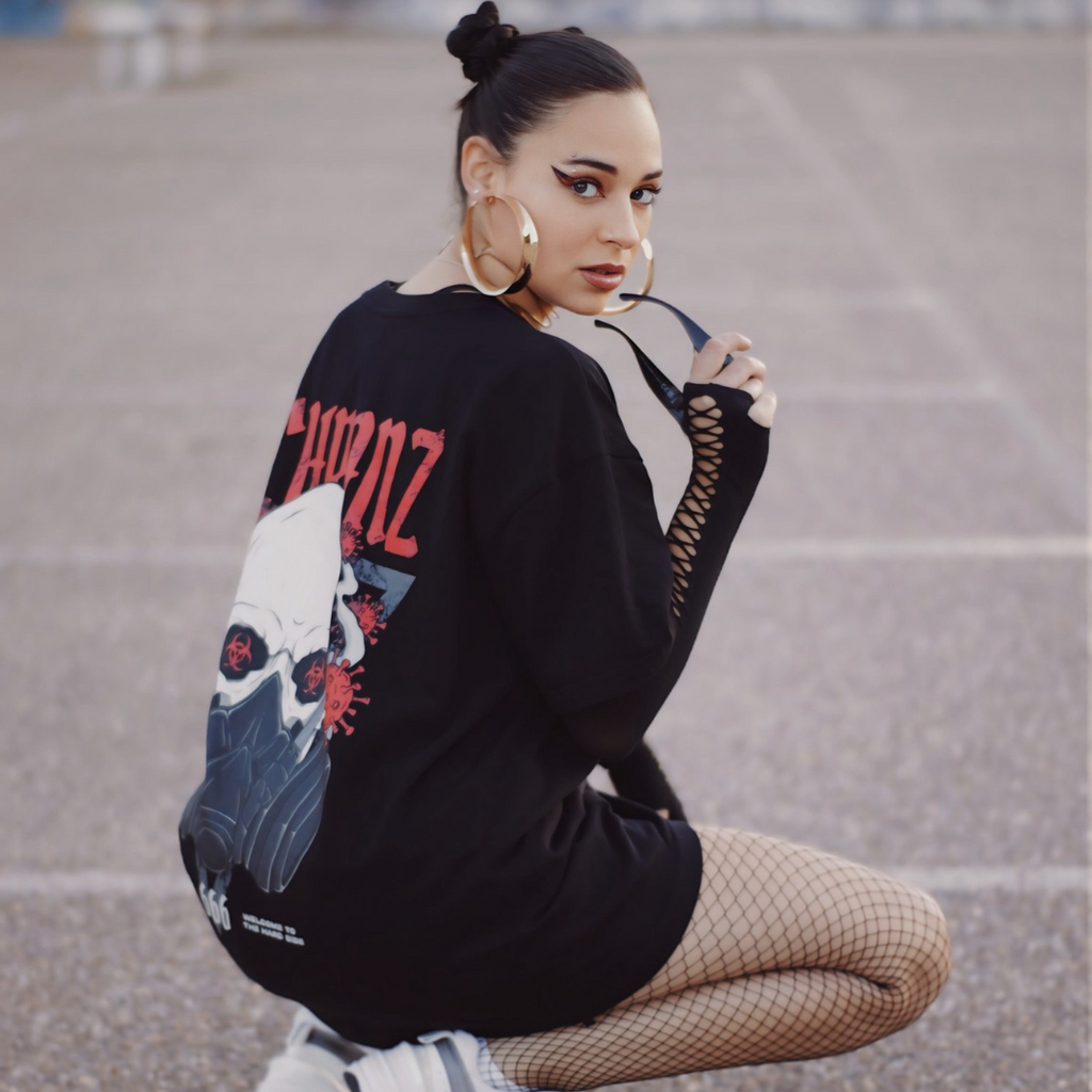 Schranz Oversized Shirt aus Bio-Baumwolle für Rave Outfits