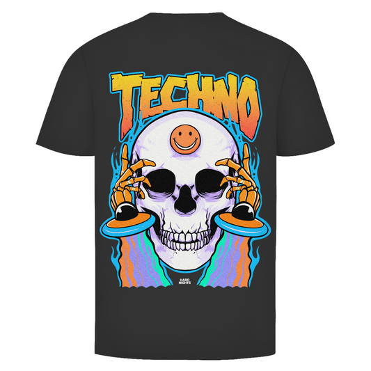 Trippy Techno Skull – Basic Shirt