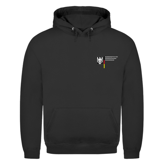 Bluza z kapturem basic, unisex, z dwuwarstwowym kapturem, w stylu techno | Głęboka czerń