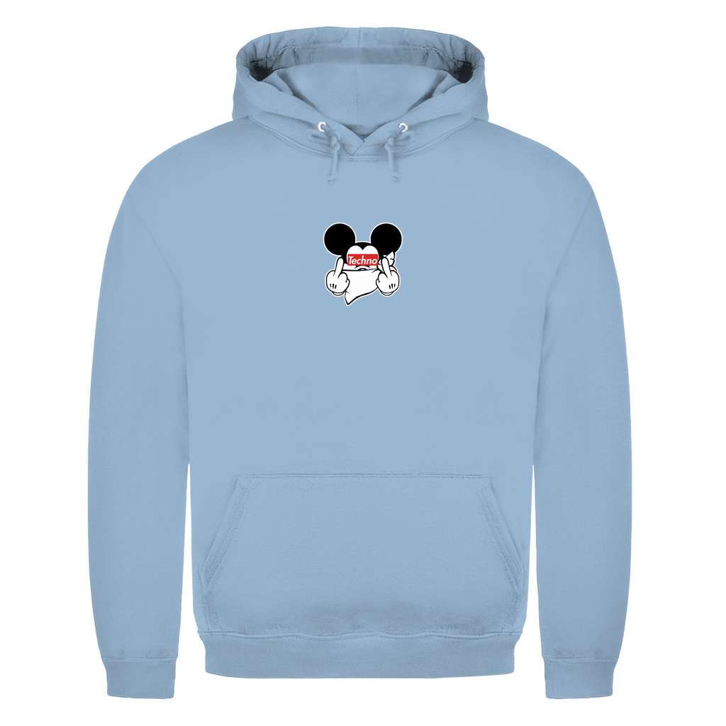 Techno Mouse Basic Hoodie aus 100% Baumwolle | Sky Blue