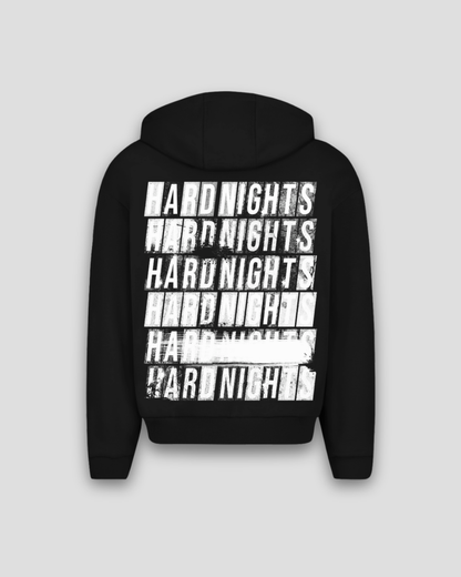 Hard Nights every time – Oversized zip-hoodie