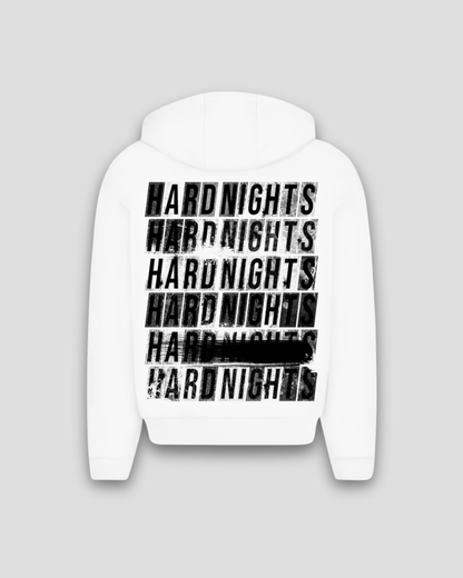 Hard Nights every time – Oversized zip-hoodie