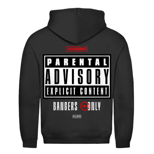 Unisex Basic Hoodie für Techno, mit gebürstetem Innenvlies | Jet Black