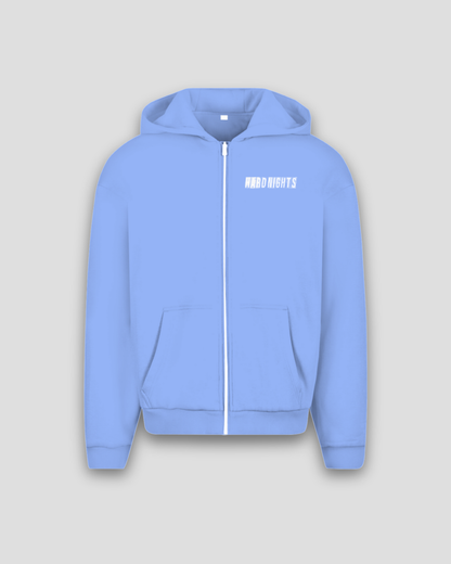 Hard Nights every time – Oversized zip-hoodie