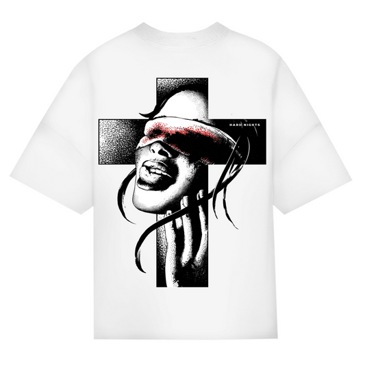Church of Rave – Koszulka oversize, unisex, 100% bawełny | Biały