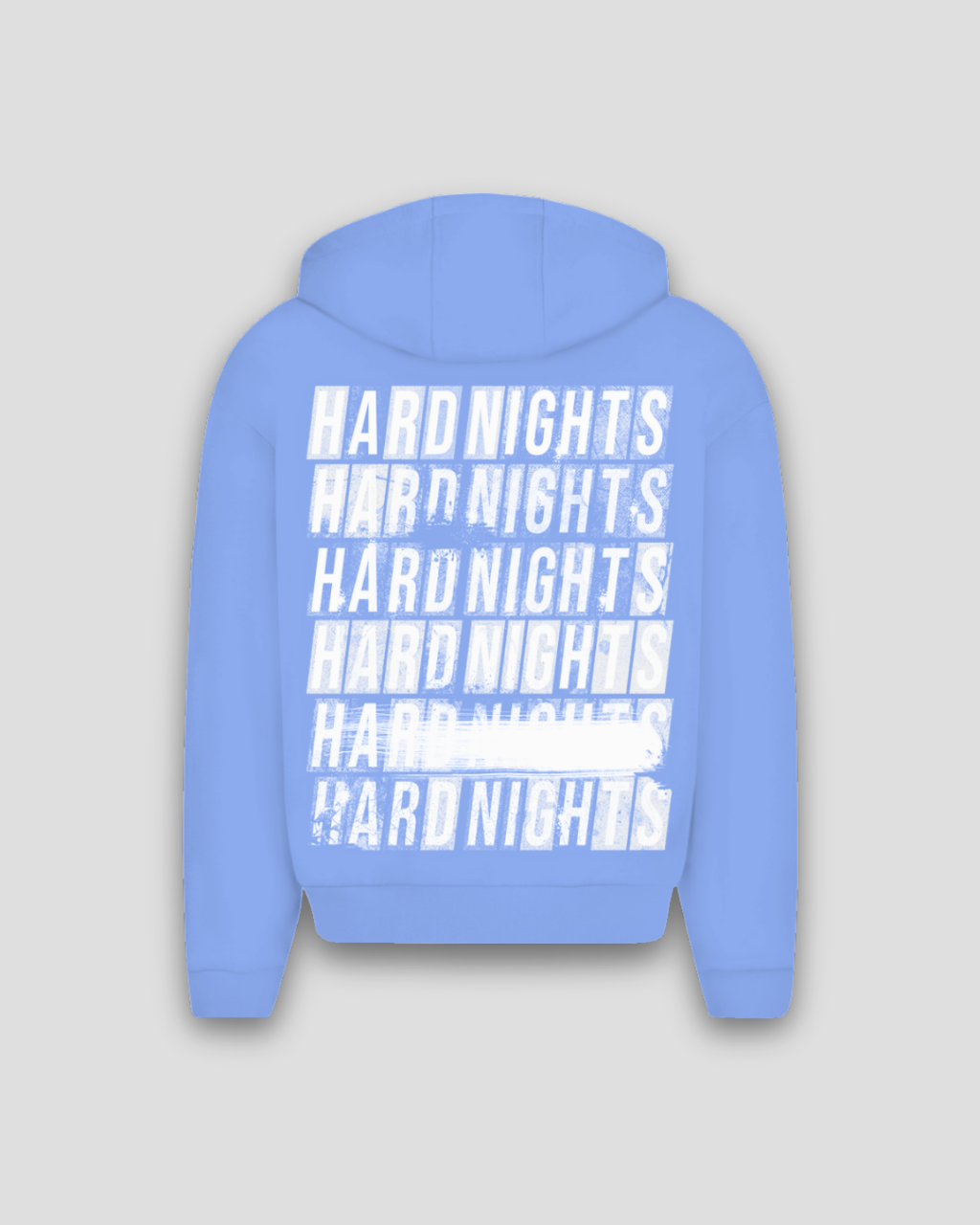 Nuits dures à chaque fois (sweat à capuche à fermeture éclair surdimensionnée)