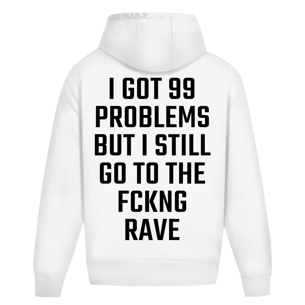 99 problemas (sudadera con capucha de gran tamaño)