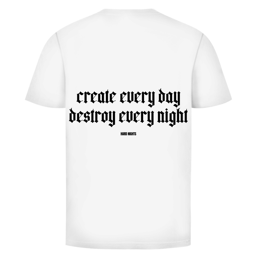 Techno Basic Shirt aus Bio-Baumwolle für Rave-Fans | White