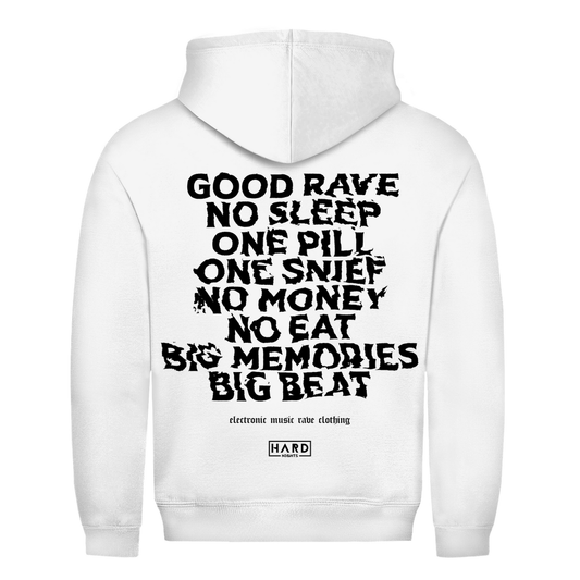 Hoodie voor techno en raves | Arctisch wit