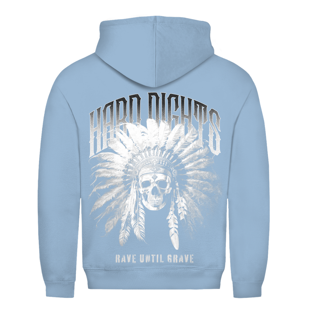 Rave Hoodie Unisex aus 100% Baumwolle für Techno-Looks | Sky Blue