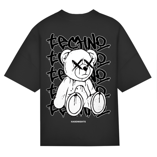 Techno Bear Oversized Shirt | Black