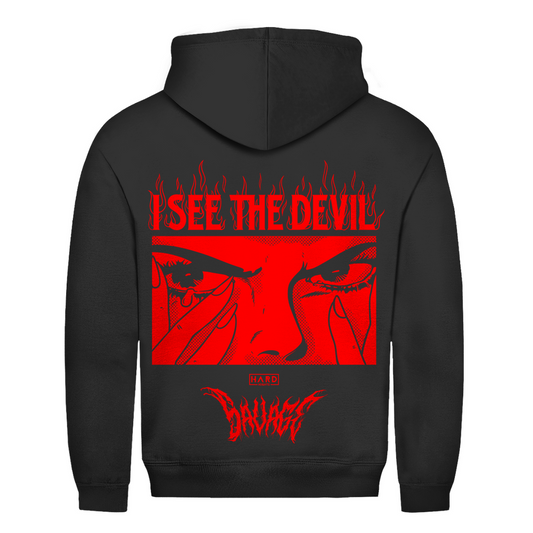 Unisex basic hoodie van katoen voor techno en raves | Diepzwart