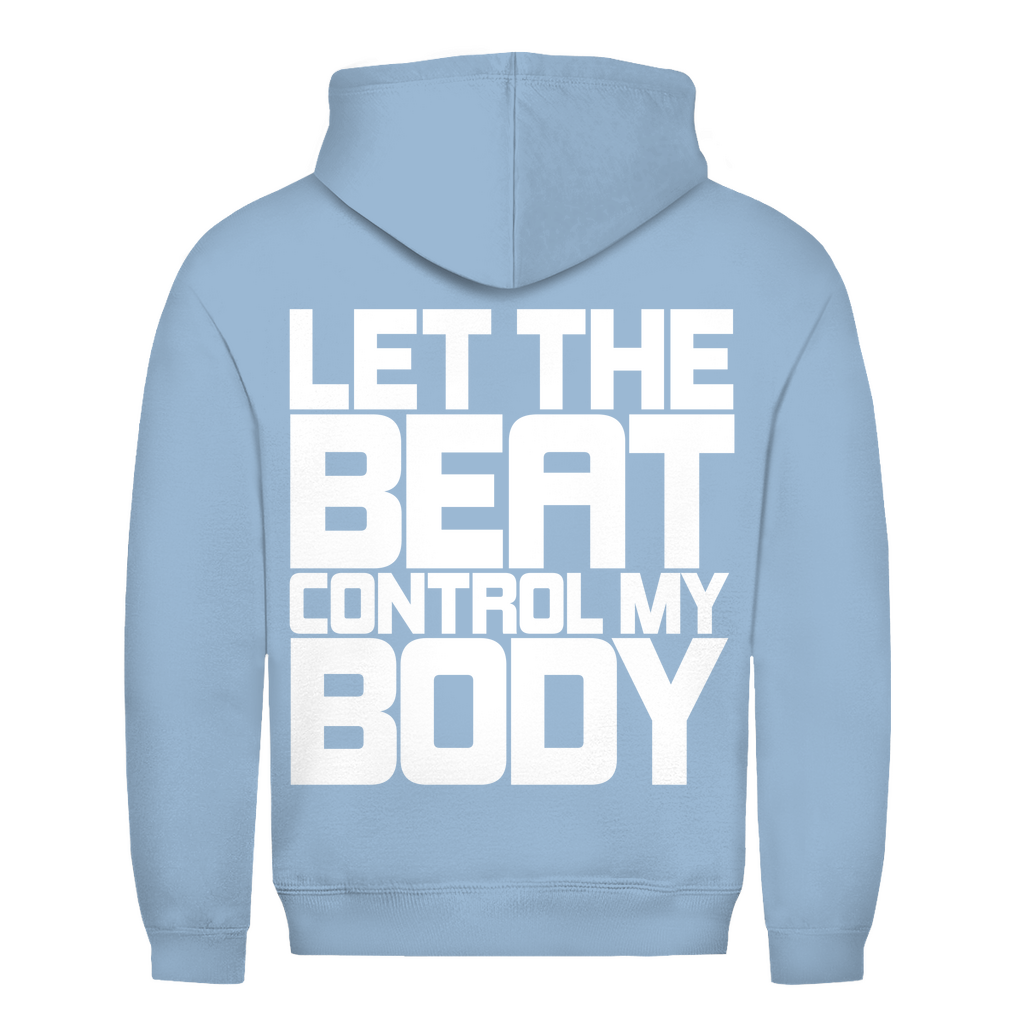 Control My Body – Bluza z kapturem basic, na wydarzenia techno i rave | Błękitny