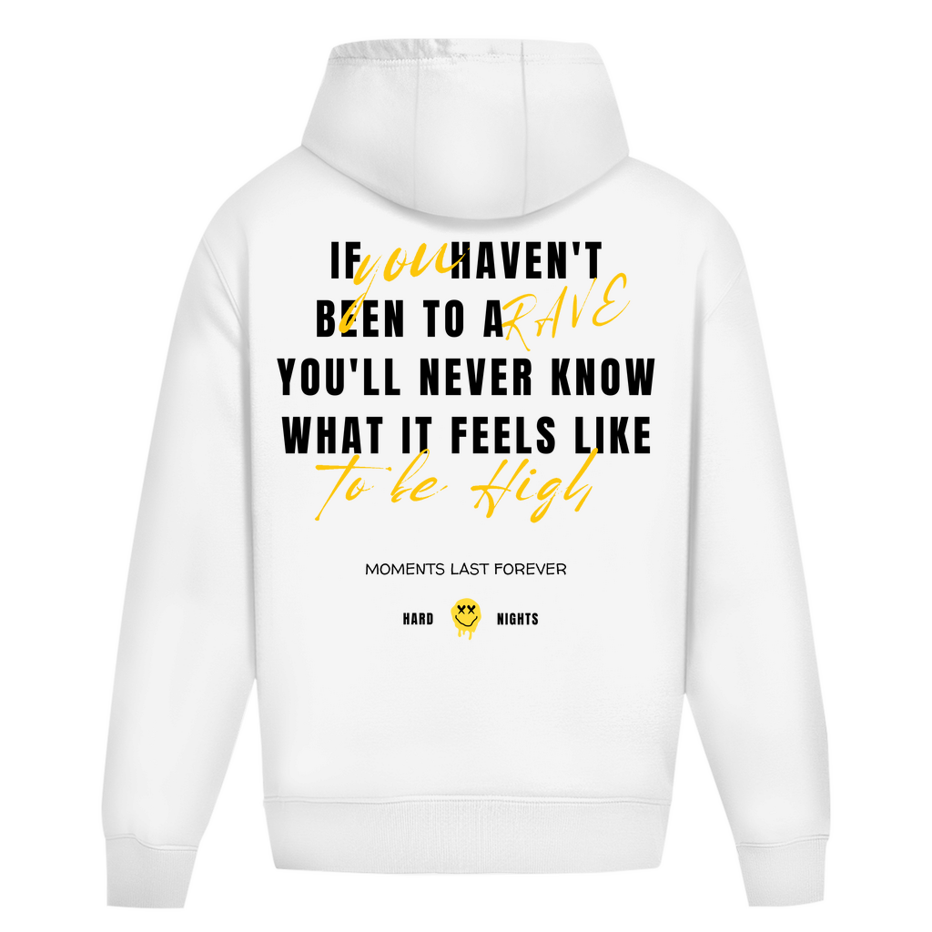 Techno Hoodie und Rave Hoodie aus 100% Baumwolle | Arctic White