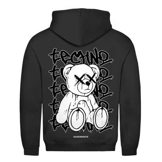 Techno Bear Basic Hoodie | Jet Black