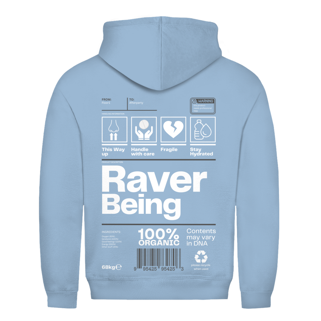 Raver Being – Sweat à capuche basique | Bleu ciel