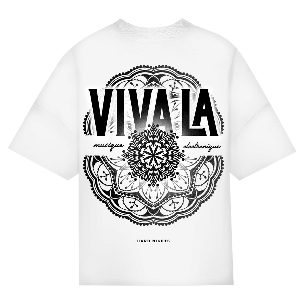 Viva la musique électronique Oversized Shirt aus Bio-Baumwolle | Black