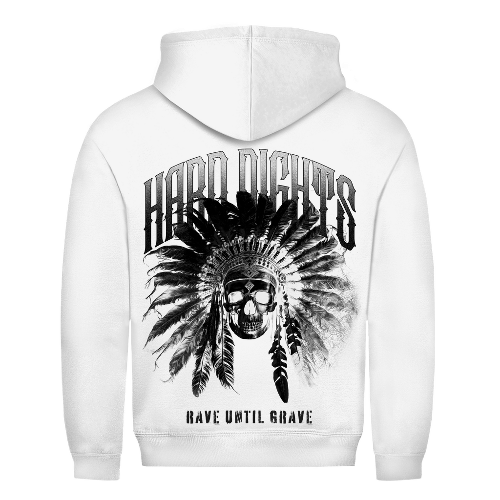 Rave Hoodie Unisex aus 100% Baumwolle für Techno-Looks | Arctic White
