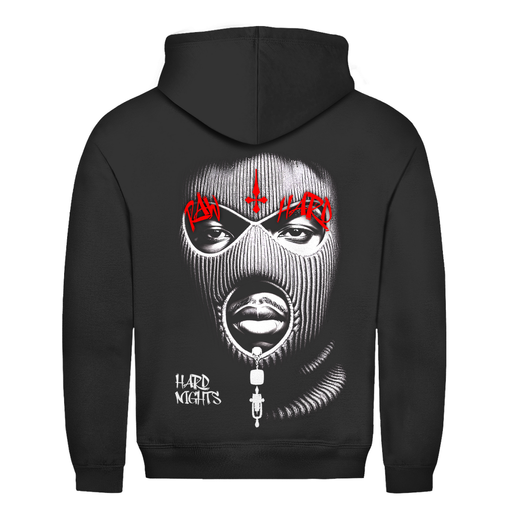 Unisex Kapuzenshirt für Techno und Rave aus Baumwolle | Jet Black
