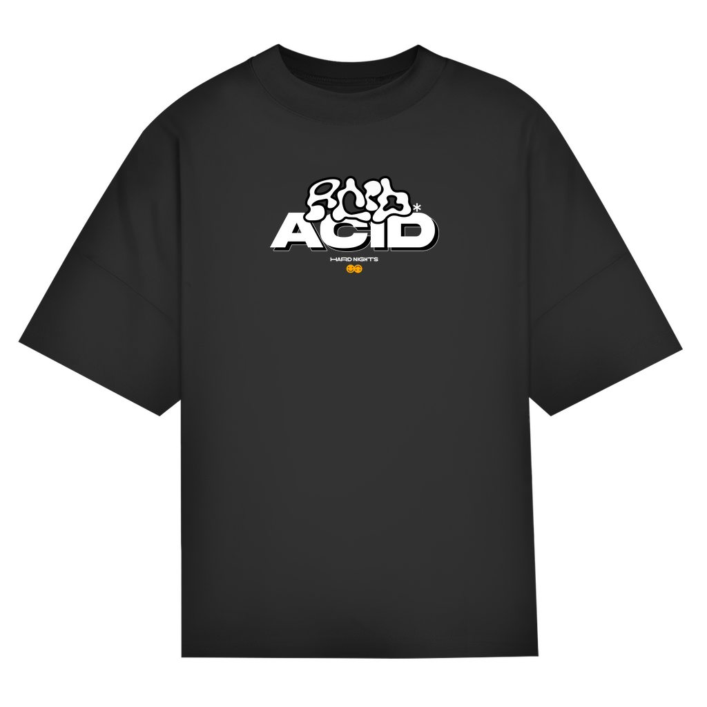 Techno Oversized T Shirt aus Bio-Baumwolle | Black