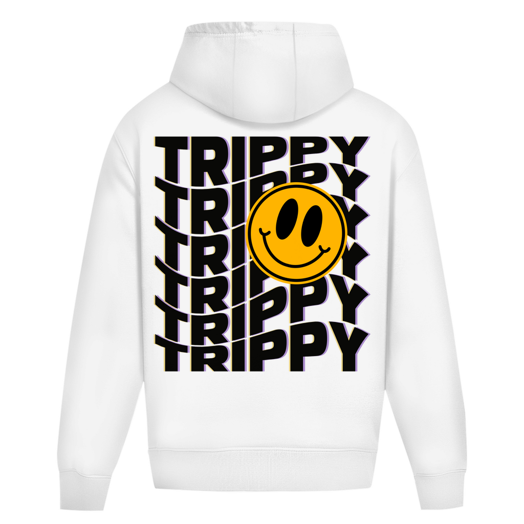 Trippy Oversized Hoodie aus 100 % Baumwolle | Arctic White