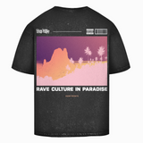 Rave in paradise (Acid washed oversized shirt)