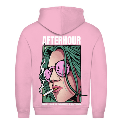 Felpa con cappuccio, unisex, in cotone, per techno e rave | Rosa baby