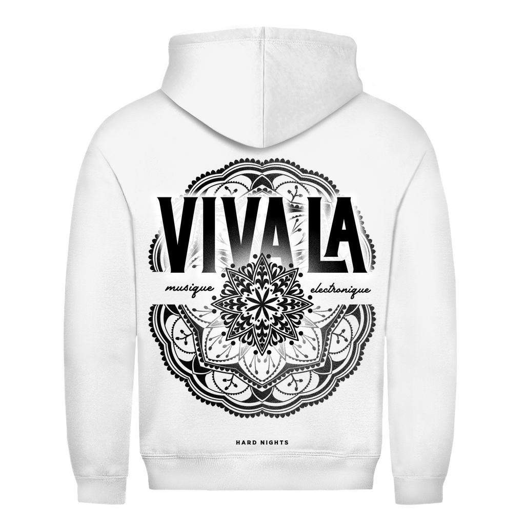 Viva la musique électronique Basic Hoodie aus 100 % Baumwolle | Arctic White